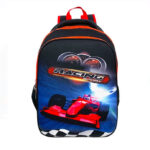 Ghiozdan scolar baieti, cu 3 compartimente, Formula 1