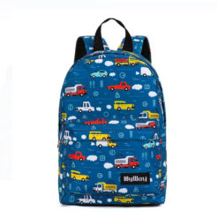 Ghiozdan scolar cu imprimeu masinute