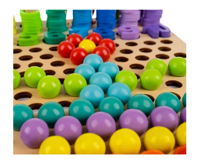 Joc Montessori cu 5 activitati - Indemanare, asociere, sortare, memorie, logica