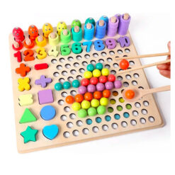 Joc Montessori cu 5 activitati - Indemanare, asociere, sortare, memorie, logica