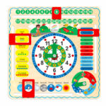 Joc educativ din lemn-Invata ceasul si anotimpurile