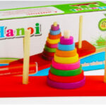 Piramida HANOI- Joc de stivuire si sortare, 18 CM