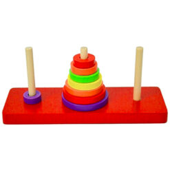 Piramida Montessori Curcubeu - Joc de stivuire si sortare