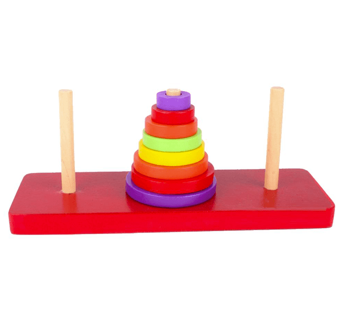 Piramida Montessori Curcubeu - Joc de stivuire si sortare