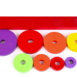 Piramida Montessori Curcubeu - Joc de stivuire si sortare