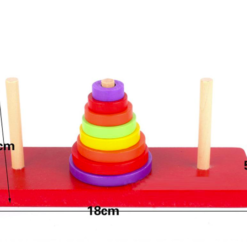 Piramida Montessori Curcubeu - Joc de stivuire si sortare