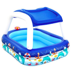 Piscina gonflabila Copii cu acoperis detasabil, 213 x 155cm, Barcuta