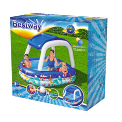 Piscina gonflabila Copii cu acoperis detasabil, 213 x 155cm, Barcuta