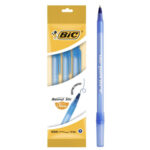Set 3 pixuri BIC Round Stic Classic albastre