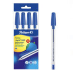 Set 4 pixuri albastre, Pelikan Ballpen Stick