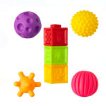 Set 7 cuburi moi pentru bebelusi, jucarie de baie