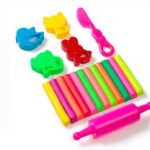 Set Plastilina 12 Culori cu 6 accesorii - Neon