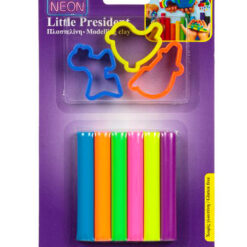 Set Plastilina 6 Culori neon cu 3 accesorii