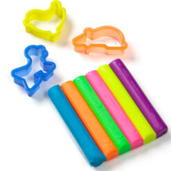 Set Plastilina 6 Culori neon cu 3 accesorii