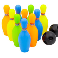 Set bawling pentru copii cu 10 popice si 2 mingi, 28x21x25 cm