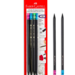 Set de 4 creioane cu radiera, Faber Castell
