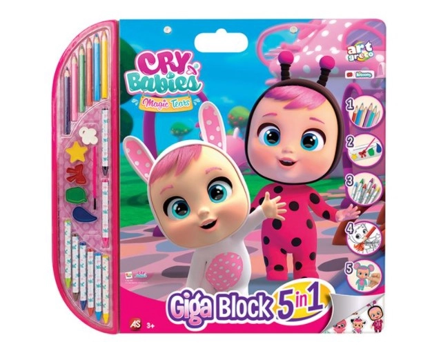 Bloc de desen cu accesorii incluse, Cry Babies