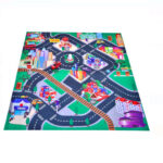 Covoras de joaca cu masinute de curse, 80x70 cm