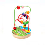 Labirint motricitate, joc educativ din lemn, Ferma