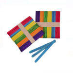 Set 100 de betisoare din lemn pentru activitati senzoriale de tip Montessori