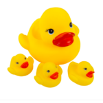 Set 4 ratuste, jucarie de baie, Mama si puii