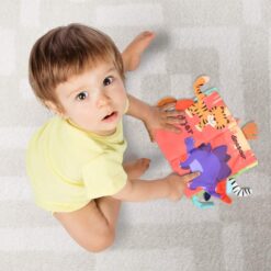 Carte senzoriala bebelusi si jucarie pentru dentitie, Animale