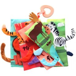 Carte senzoriala bebelusi si jucarie pentru dentitie, Pasari