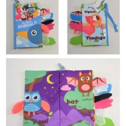 Carte senzoriala bebelusi si jucarie pentru dentitie, Pasari