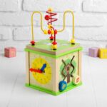 Centru de activitati Cub 5 in 1, tip Montessori, 30x 17 cm