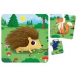 Puzzle din 4 piese pentru bebelusi - Animale din padure, 8 modele