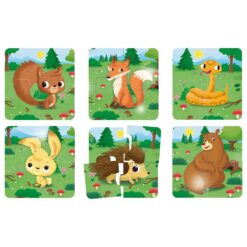 Puzzle din 4 piese pentru bebelusi - Animale din padure, 8 modele