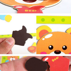 Puzzle magnetic din lemn - Excavator