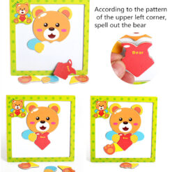 Puzzle magnetic din lemn - Excavator