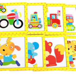 Puzzle magnetic din lemn - Excavator