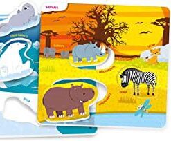 Set 6 puzzle tip plansa, Habitatul animalelor
