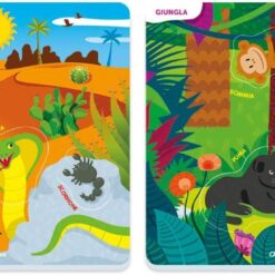 Set 6 puzzle tip plansa, Habitatul animalelor