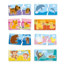 Set Puzzle de asociere cu 2 piese mari - Mama si puiul