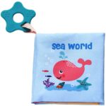 Carte senzoriala bebelusi si jucarie pentru dentitie, Animale marine