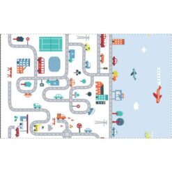 Covor de joaca bebelusi,200 x 180 cm, termoizolant cu doua fete, din spuma, Trafic