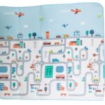 Covor de joaca bebelusi,200 x 180 cm, termoizolant cu doua fete, din spuma, Trafic