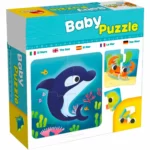 Puzzle din 4 piese pentru bebelusi - Animale marine, 8 modele