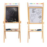 Tabla din lemn magnetica, cu 2 suprafete, tip Sevalet, 90 cm