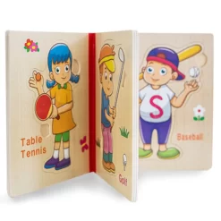 Carte Puzzle din lemn - SPORT