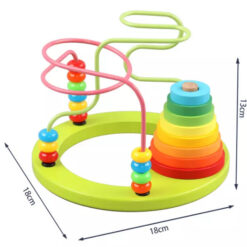 Joc Montessori 2 in 1 – Motricitate si turn de stivuire 06