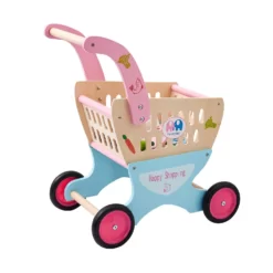 Jucarie Carucior de cumparaturi din lemn