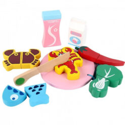 Jucarie Carucior de cumparaturi din lemn