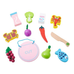 Jucarie Carucior de cumparaturi din lemn