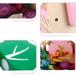 Jucarie Carucior de cumparaturi din lemn