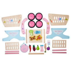 Jucarie Carucior de cumparaturi din lemn