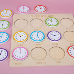 Puzzle educativ de asociere - Invata ceasul